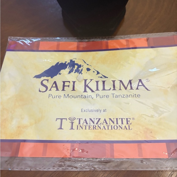 Safi Kilima Teardrop Tanzanite Pendant 18" Omega Necklace Silvertone NEW - Picture 4 of 11